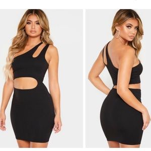 Multi cut out bodycon dress